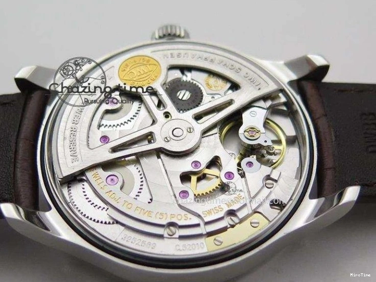 MIROTIME 1228 MoistureWicking Portuguese Real PR IW500704 ZF 1:1 Best Edition On Brown Leather Strap A52010 V 7311